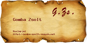 Gomba Zsolt névjegykártya