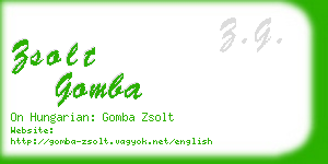 zsolt gomba business card